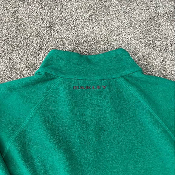 Vintage Oakley jacket womens medium green fleece pullover skater streetwear Y2K - Picture 5 of 11